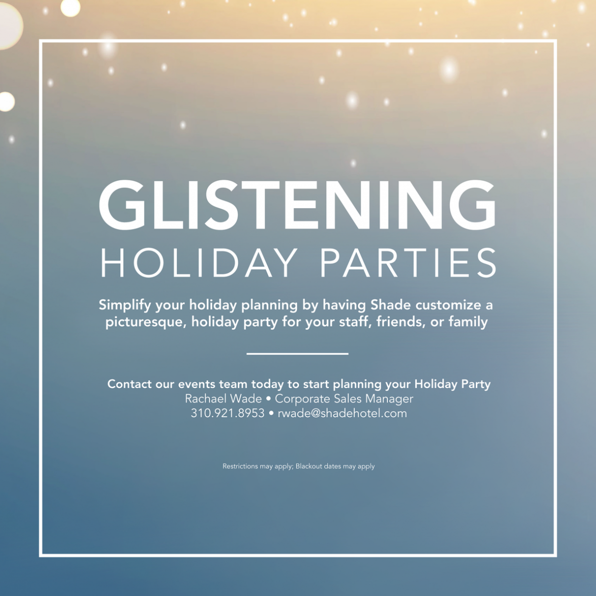 Glistening Holiday Parties Poster